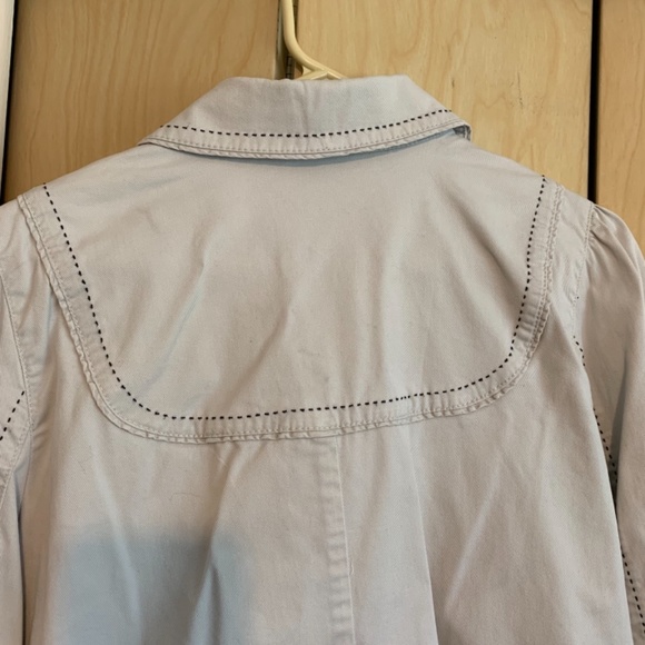 Ann Taylor Loft Off-White Jacket with Black Trim - Picture 6 of 12